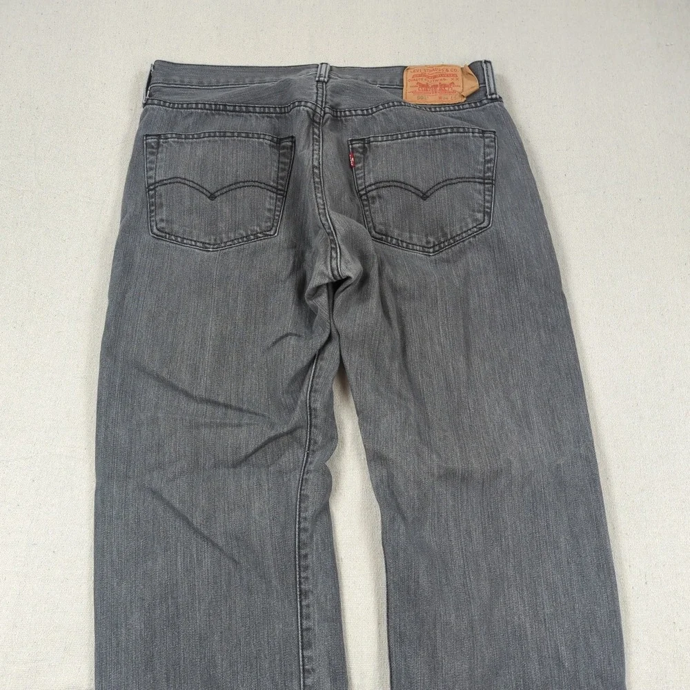 Levis 501 Jeans Mens 34x30 Gray Button Fly Classic American Casual Western